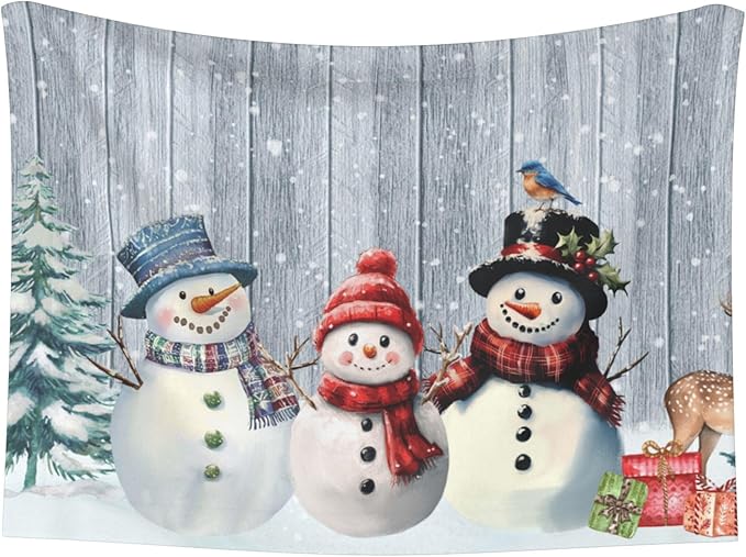 Winter Snowman Throw Blanket - Wodden Blanket for Dog Cat Snowy Pet Blankets 23x16 for Couch Sofa Bed