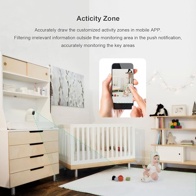 Camera for Home Security, 4MP Pet Camera with Speaker for Dog/Cat, WiFi Camera Indoor Wireless Home Security with Phone App, Auto Tracking/Super Night Vision/2 Way Talk, Cloud/SD Card Storage