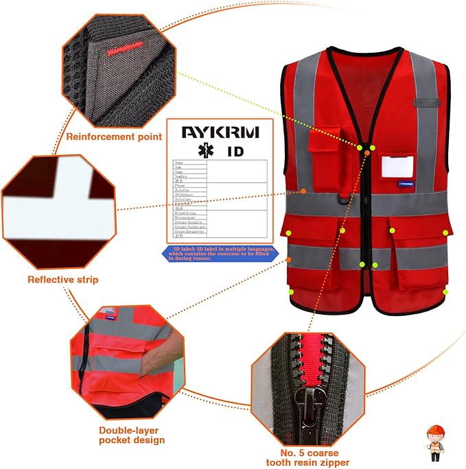 red security vest