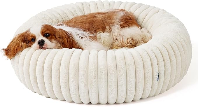 Bedsure Donut Medium Dog Bed and Washable Dog Bed