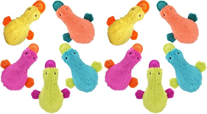 Multipet Duckworth Plush Filled Dog Toy,Assorted Colors,(Pack of 2)