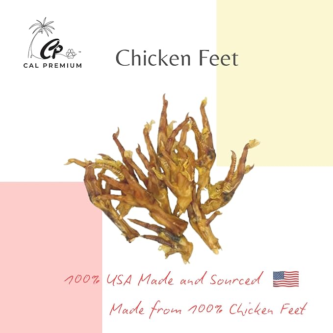 Natural Chicken Feet for Dogs (20 Pack) - 100% USA Sourced and Made - Single Ingredient - High Protein, Low Calories - Slow-Roasted Dog Chews (20 Counts)