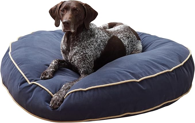Happy Hounds Scout Round Reversible Pillow Dog Bed, Large (42" x 42"), Cobalt