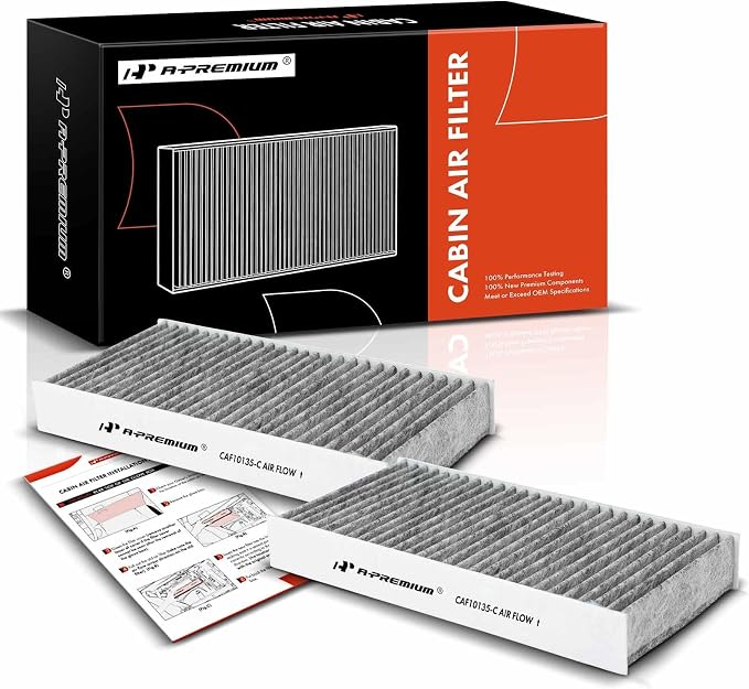 A-Premium 2-PC Cabin Air Filter w/Activated Carbon Compatible