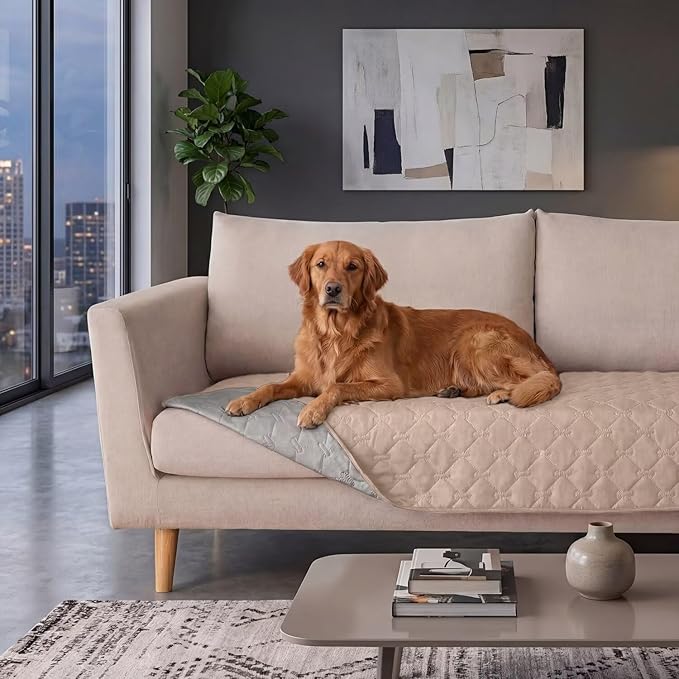 Waterproof Dog Bed Cover Pet Blanket Sofa Pet Bed Mat,Leak Proof Washable Incontinence Mattress Protectors,Suitable for People Who Cannot Take Care of Themselves,30x30 Inch Khaki