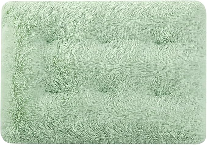 Dog Crate Mat, Dog Bed for Large Dogs, Comfy Fluffy Kennel Pad Anti-Slip for Dog beds & Furniture, Quilted Dog Bed for Pets for Medium/Small Dogs Cats (Color : Green 1, Size : 43x29)