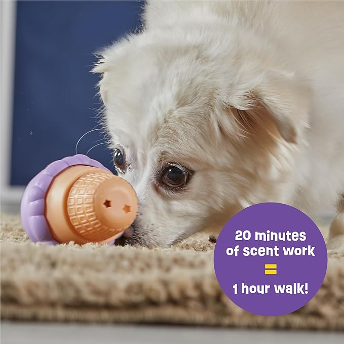 Brightkins Small Ice Cream Cone Treat Dispenser - Dog Toys, Treat Dispenser for Dogs (Pack of 2)