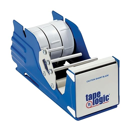 Tape Logic 3" Multi Roll Tape Dispenser - Heavy Duty Desk or Table Top Tape Dispenser with Non-Skid Base for Home or Office, Supplies for Packing, Shipping, Moving, & Mailing