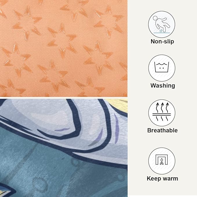 Marine Tuna Fish Pet Bed Cute Dog Bed Mat Absorbing Non Slip Pad Pet Sleeping Mat for Small, Medium, and Large Dogs Puppy Cat 24 in x 18 in
