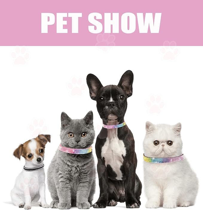 Solmoony Breakaway Cat Collars with Bell,Adjustable Safe Kitten Collar,Cat Collars for Girl Cats with Rhinestone Soft Velvet (Black2)