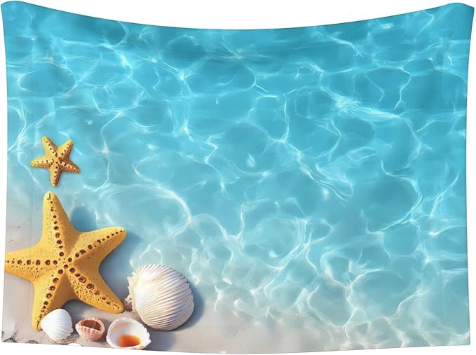 Waterproof Dog Blanket Soft Pet Blanket for Puppy Cat, Fleece Cat Throw Blankets for Furniture Bed Couch Sofa Reversible - Coral and Seashell On The Beach