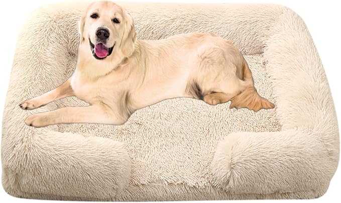 Dog Beds Large Sized dog Orthopedic, Sofa Dog Bed with Waterproof Lining and Nonskid Bottom, Rectangle Washable Dog Bed for Medium Small Dogs and Cats Comfortable ( Color : Brown3 , Size : 23 x 18" )