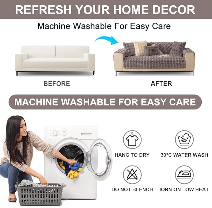 Couch Covers For Dogs,Funny Fuzzy Pet Couch Cover,Plush Solid Colour Non-Slip Couch Cover,Big Dog Bed Blanket, Washable Soft Plush Throw Protector For Bed Couch Car Sofa (35.43x62.99in, Dark Grey)