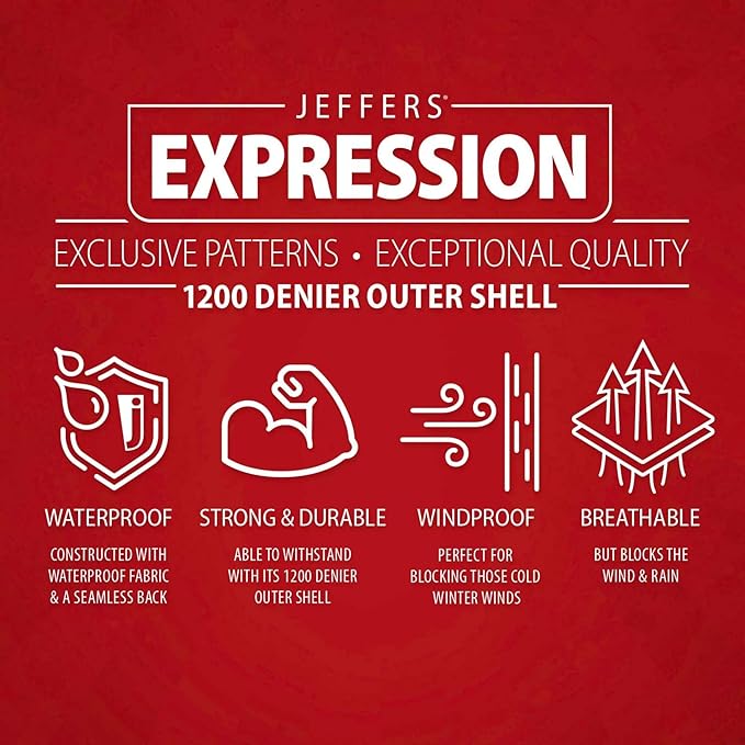 Jeffers Expression 1200 Denier Standard Neck Turnout Blanket, Rose Garden, 87" - Waterproof, Breathable Horse Blanket with 240 gram of Polyfill, Ideal Protection for Winter, Medium Weight