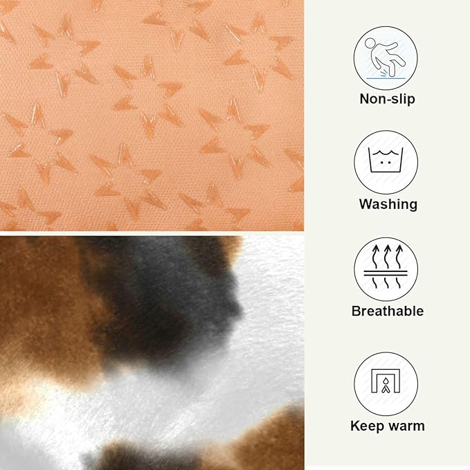 Cow Print Tie Dye Pet Bed Cute Dog Bed Mat Absorbing Non Slip Pad Pet Sleeping Mat for Small, Medium, and Large Dogs Puppy Cat 24 in x 18 in