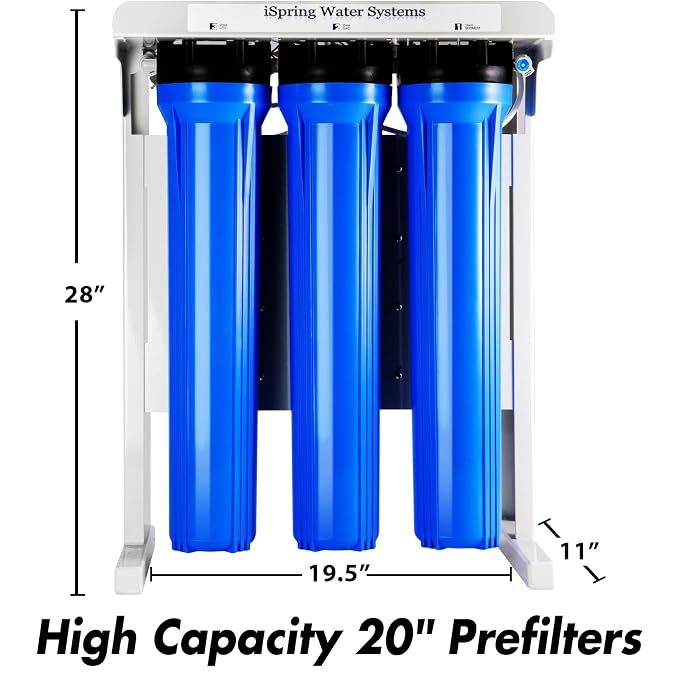 iSpring RCB3P Tankless Reverse Osmosis Filtration System, 300 GPD Under Sink RO