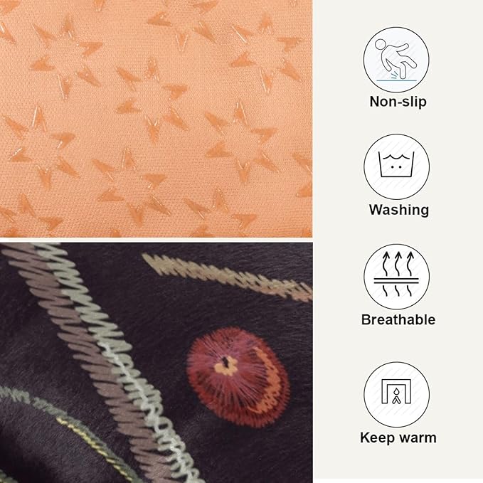 Mushrooms Gothic Pet Bed Cute Dog Bed Mat Absorbing Non Slip Pad Pet Sleeping Mat for Small, Medium, and Large Dogs Puppy Cat 24 in x 18 in