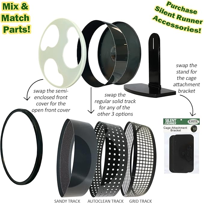 Silent Runner Glow Wheel - 12" Regular - Exercise Wheel (Wheel + Autoclean Track + Sandy Track)