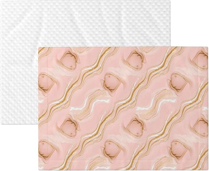 Two Sided Plush Pet Blanket for Crates Carriers Home Use, Pink Tie Dye Marble Texture, Reversible Throw with Cozy Dot Fabric and Silky Reverse for Small Large Pets