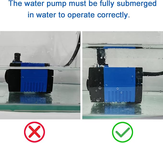 AQUANEAT Small Fountain Pump, 80 GPH Mini Submersible Water Pump