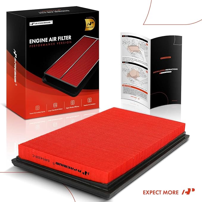 A-Premium High-performance, Pre-oiled Engine Air Filter Compatible