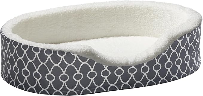 MidWest Homes for Pets Orthoperdic Egg-Crate Nesting Pet Bed w/ Teflon Fabric Protector, Large Gray