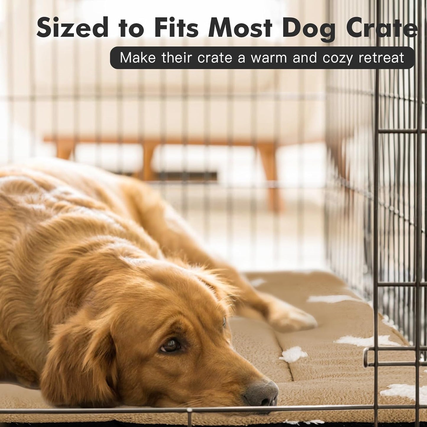 Mora Pets Dog Crate Pad Dog Kennel Bed Mat for Large Dogs Washable Cute Star Pet Bed for 36 inch Cage Ultra Soft Flat Puppy Cat Cushion for Cozy Sleeping Anti-Slip Brown 36 x 23