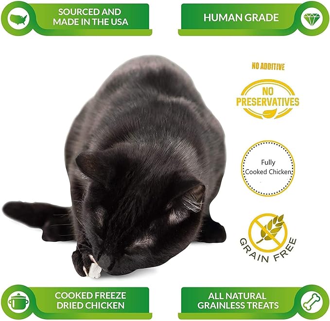 Life Essentials Chicken Littles Freeze Dried Chicken Cat & Small Dog Treats, Healthy Single Ingredient Training Treats & Cat Snacks, Perfect Bite Size, Made with Real Chicken – 5 oz (6 Pack)