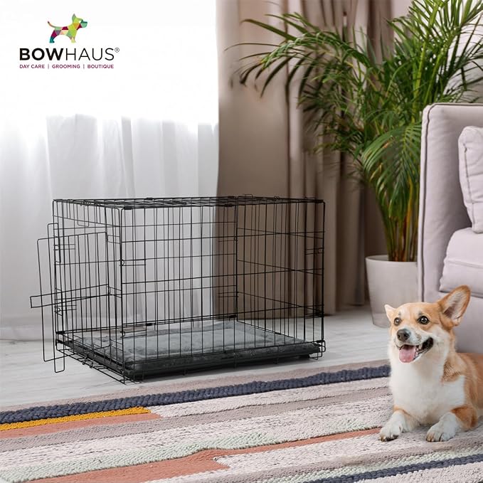 39.4" x 25.2” Machine-Washable Fluffy Dog Bed for 42" Kennel, Soft Crate Mat with Non-Slip Bottom, Cozy Pet Pad for Sleeping, Medium, Large Dog Kennel Flat Bed