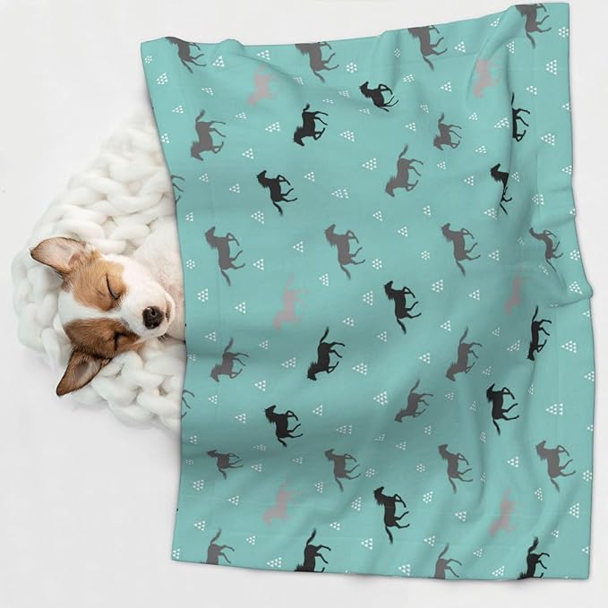 Two Sided Plush Pet Blanket for Warmth Comfort, Wild Horses, Reversible Throw with Cozy Nubby Side for Chilly Nights Napping Spots Around House