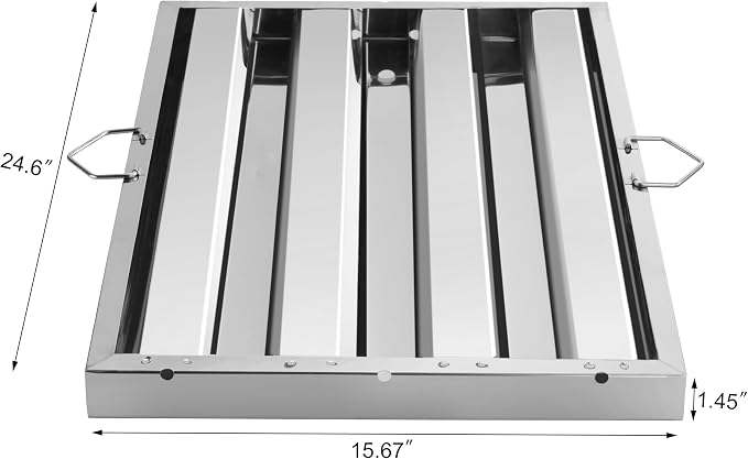 New Star Foodservice 54347 Stainless Steel Hood Filter 16" W x 25" H