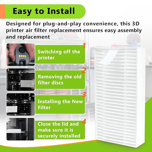 4PCS 3D Printer Air Filter Cartridge