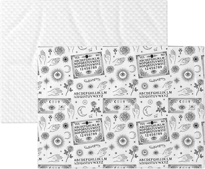 Reversible Plush Dot Pet Blanket for Dogs and Cats, Spirit Board with Skull Occultism Set, Ultra Soft Two Sided Design with Warm Fuzzy Side and Smooth Side for Comfort