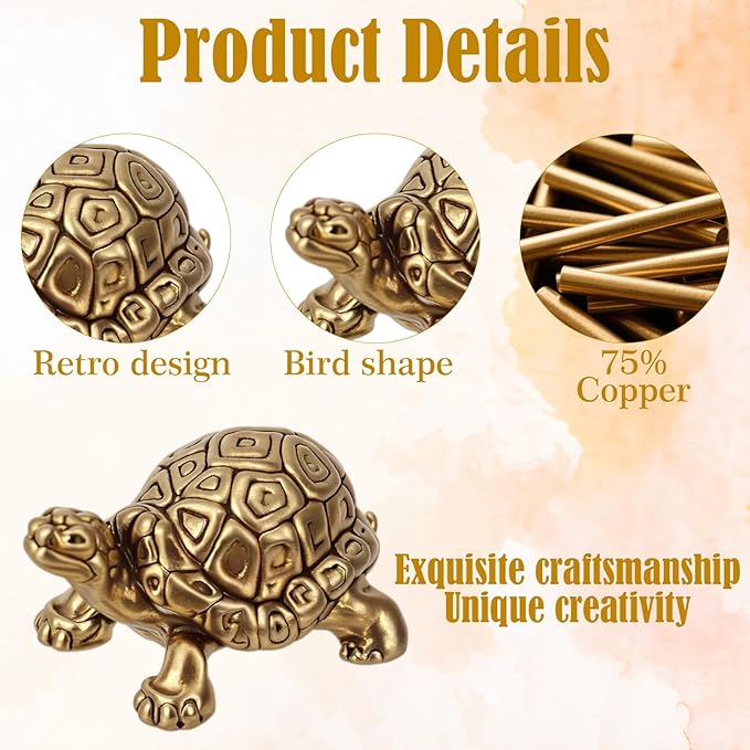 4pcs Mini Turtle Shape Copper Bath Disk Ornaments Decorations, Copper Bird Bath Purification Disc Decorative Birdbath Cleaner Universal Fit Outdoor Outside Birdbaths & Bowl Decor