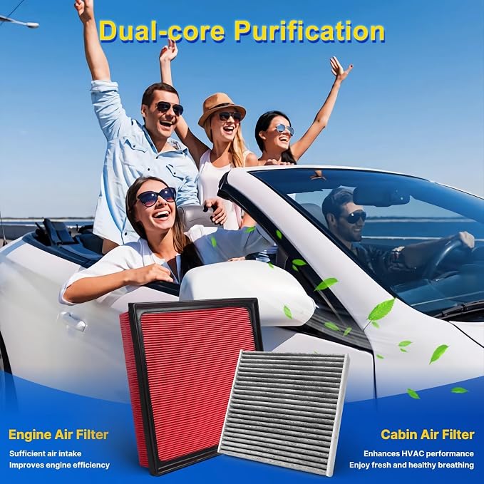 Cabin & Engine Air Filter Kit for 2016-2018 Rav4 2.5L