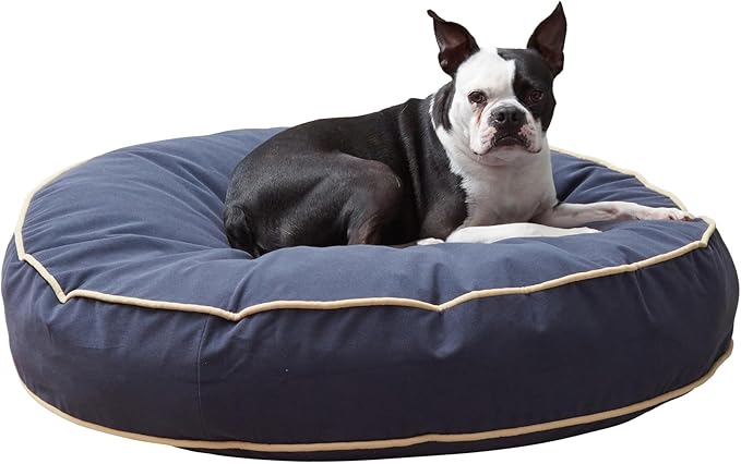 Happy Hounds Scout Round Reversible Pillow Dog Bed, Medium (36" x 36"), Cobalt