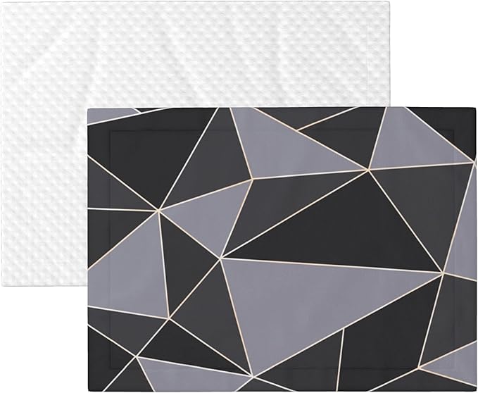 Black Grey Throw Blanket - Striped Blanket for Dog Cat Pet Blankets 23x16 for Couch Sofa Bed