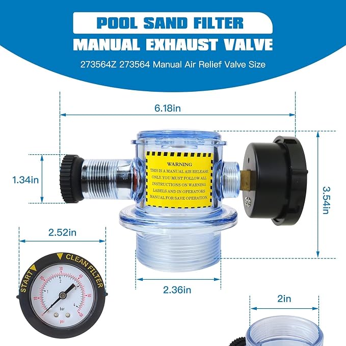 XSPANDER 273564Z Manual Air Relief Valve Replaces 273564Z Fit