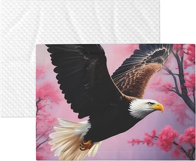 Waterproof Dog Blanket Soft Pet Blanket for Puppy Cat, Fleece Cat Throw Blankets for Furniture Bed Couch Sofa Reversible - Flower Bald Eagle