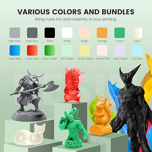 SUNLU 3D Printer Resin 4kg, Fast Curing Standard 3D Resin