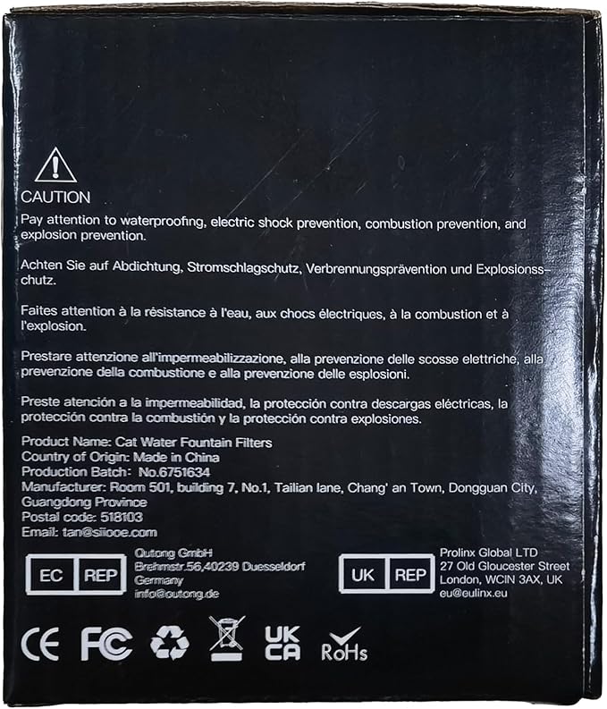 GIOTOHUN 12 Cat Water Fountain Filters: Cat Fountain Filter - Pet Water Fountain Filter - 6 Filters + 6 Sponges of Cat Dispenser - Filter Loose Hair (Sponges) - Triple Filtration (Filters)