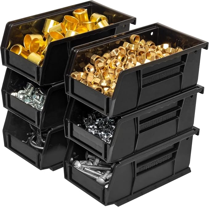 Akro-Mils 30220 AkroBins Plastic Storage Bins, Space-Saving Stackable Bins