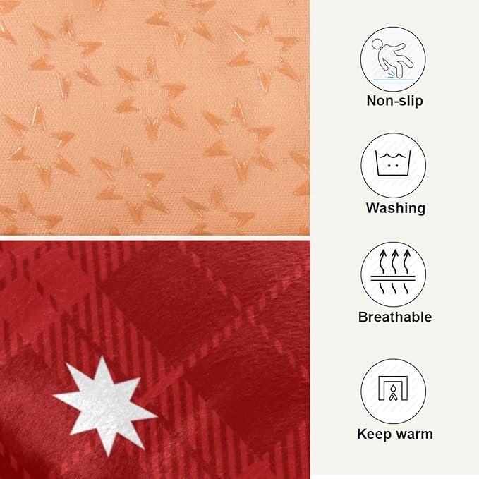Pet Bed Red Buffalo Plaid Snowflake Christmas Dog Bed Mat Absorbing Non Slip Pad Pet Sleeping Mat for Small, Medium, and Large Dogs Puppy Cat 36 in x 24 in