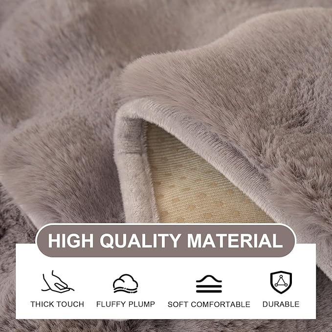 Couch Covers For Dogs,Funny Fuzzy Pet Couch Cover,Plush Solid Colour Non-Slip Couch Cover,Big Dog Bed Blanket, Washable Soft Plush Throw Protector For Bed Couch Car Sofa (11.81x19.69in, Dark Grey)