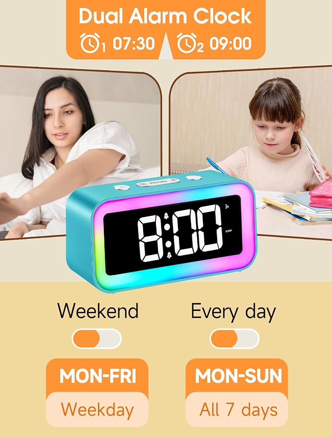 Cadmos Loud Alarm Clock for Bedrooms