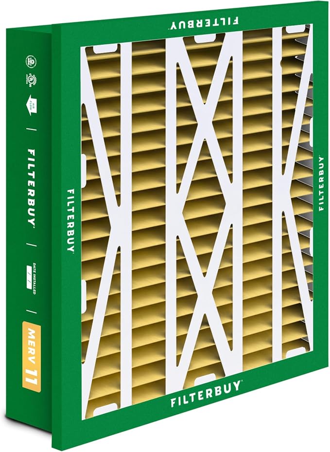 Filterbuy 20x20x5 Air Filter MERV 11 Superior Pet & Allergy Defense,