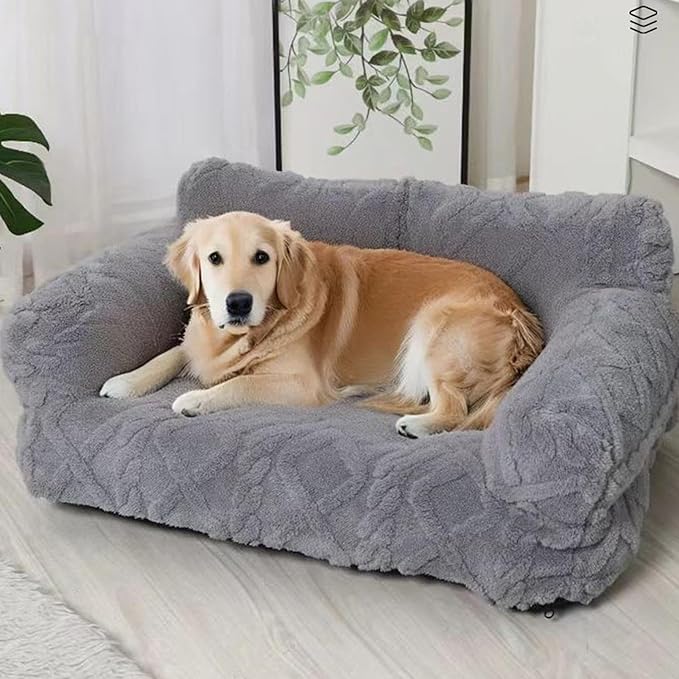 Pet Sofa - Plush Elastic Detachable Couch, Dog Bed Furniture, Softs Comfortable Lounger, Washable Animal Cushion with Plush Elastic | Pet Sofa for Puppys Cat Kitten Small Medium Large Breed Home