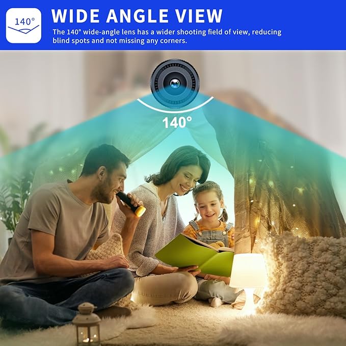 1080P HD WiFi Camera - Pet Security Camer - Hidden Cameras - Spy Cam - Mini with Night Vision & Motion Detection- Indoor/Outdoor Cam Small Smart WiFi House Camera-SD Card Storage APP Control