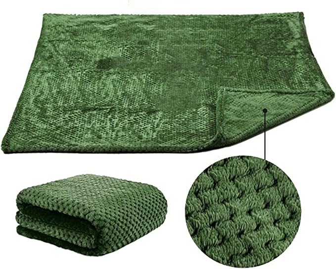 Pet Blanket Warm Soft Dog Blankets Washable Cat Throw Blankets Sofa Bed Couch Furniture Protector Cover for Small Medium Large Dogs Cats, Green, 39" x 63"