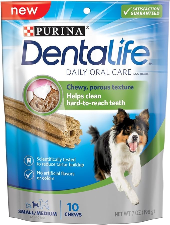 Purina DentaLife Daily Oral Care Small/Medium Dog Treats - (4) 10 ct. Pouches